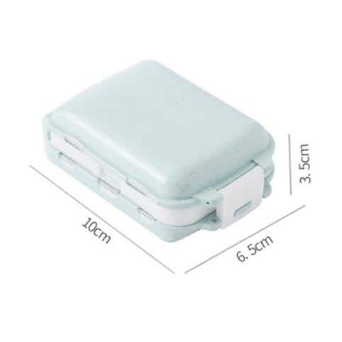 Lot de 2 : pilulier portable en plastique