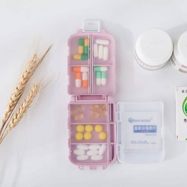 Lot de 2 : pilulier portable en plastique