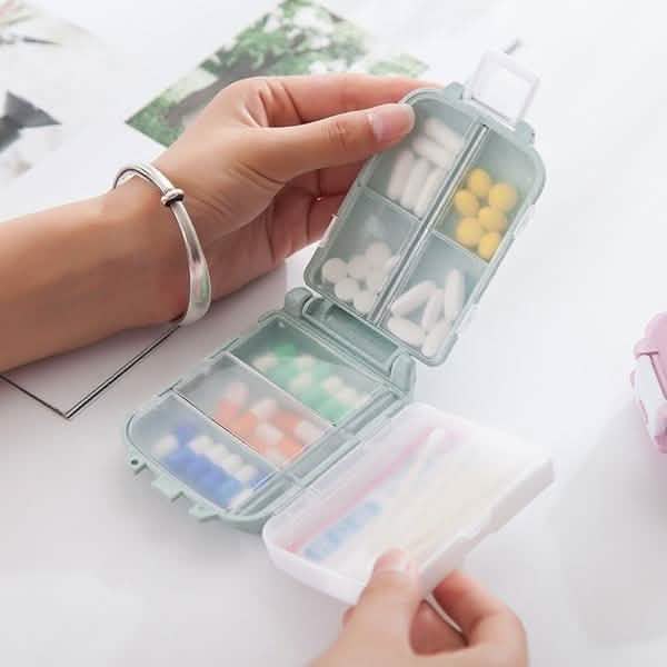Lot de 2 : pilulier portable en plastique