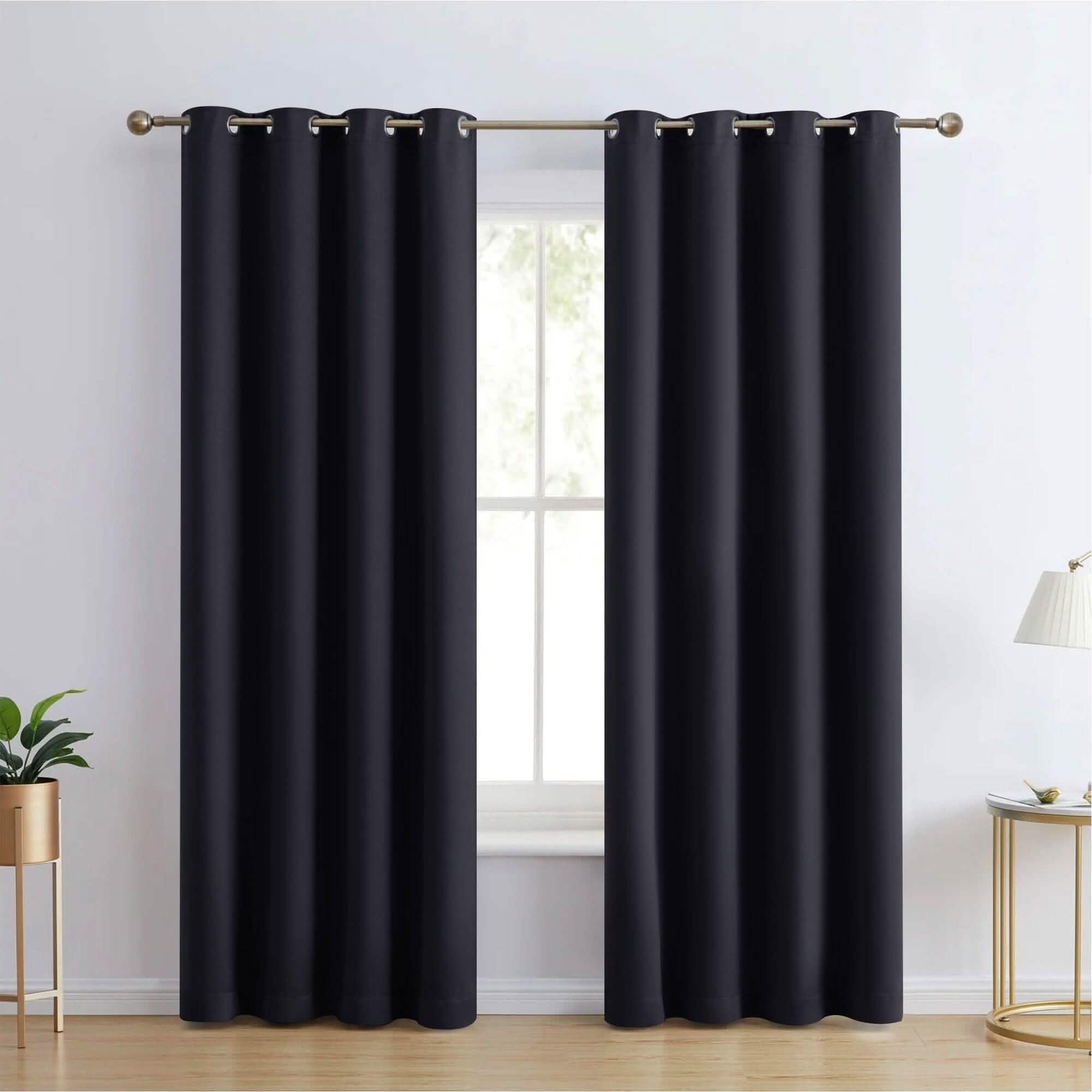 Lot de 2 rideaux occultants à double panneau, thermiques isolants assombrissants à œillets