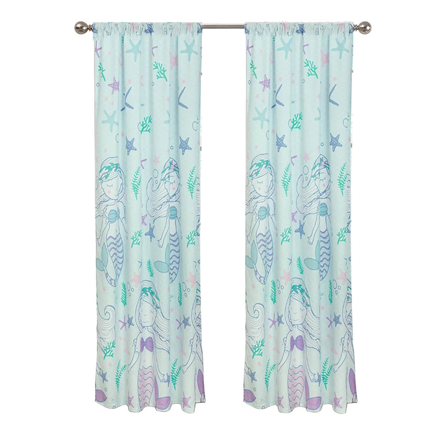 Lot de 2 pièces : Paire de panneaux de fenêtre Sirène mystique Kidz Mix