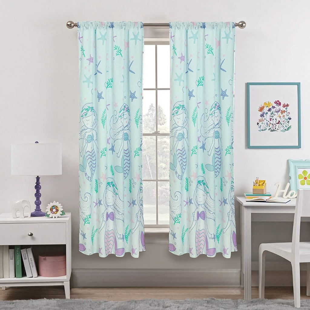 Lot de 2 pièces : Paire de panneaux de fenêtre Sirène mystique Kidz Mix