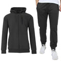 Ensemble 2 pièces : sweat à capuche et pantalon de jogging en molleton à coupe ajustée pour homme