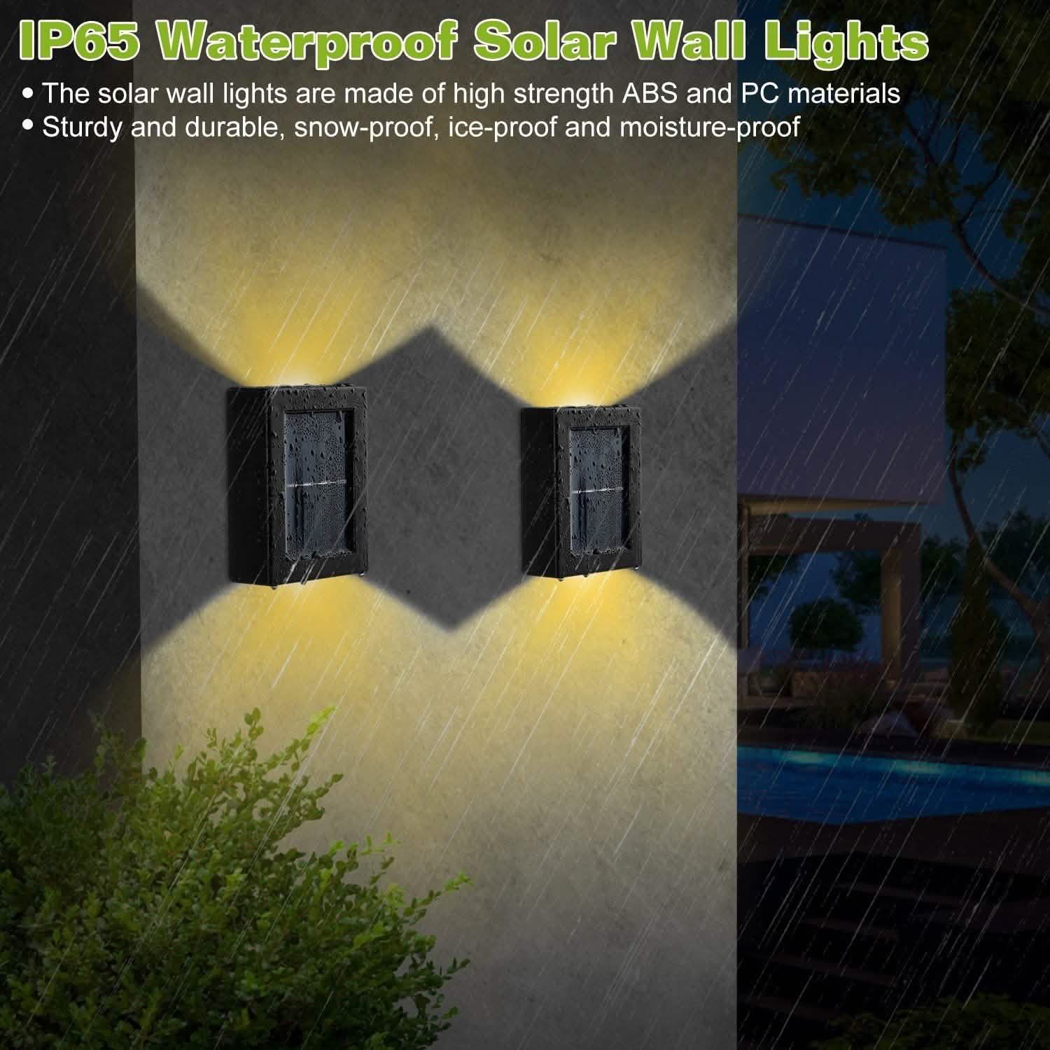 Lot de 2 : Lampes solaires d'extérieur pour terrasse