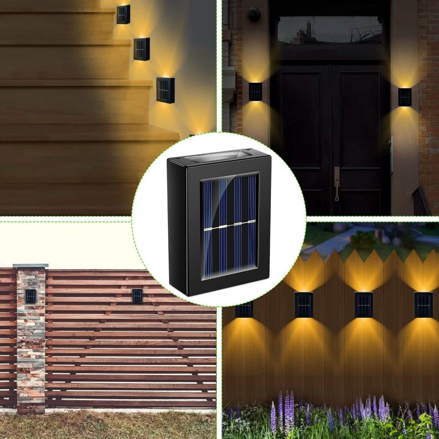 Lot de 2 : Lampes solaires d'extérieur pour terrasse