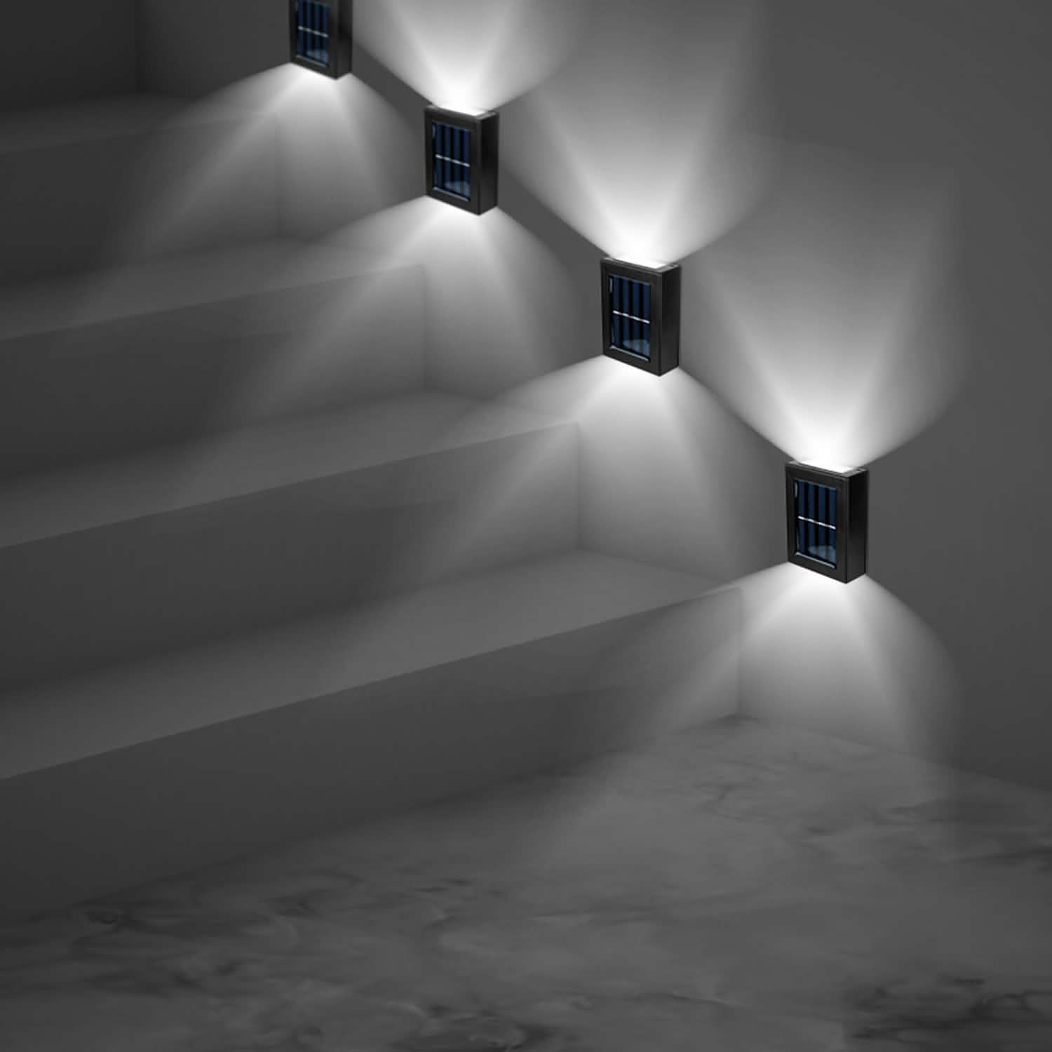 Lot de 2 : Lampes solaires d'extérieur pour terrasse