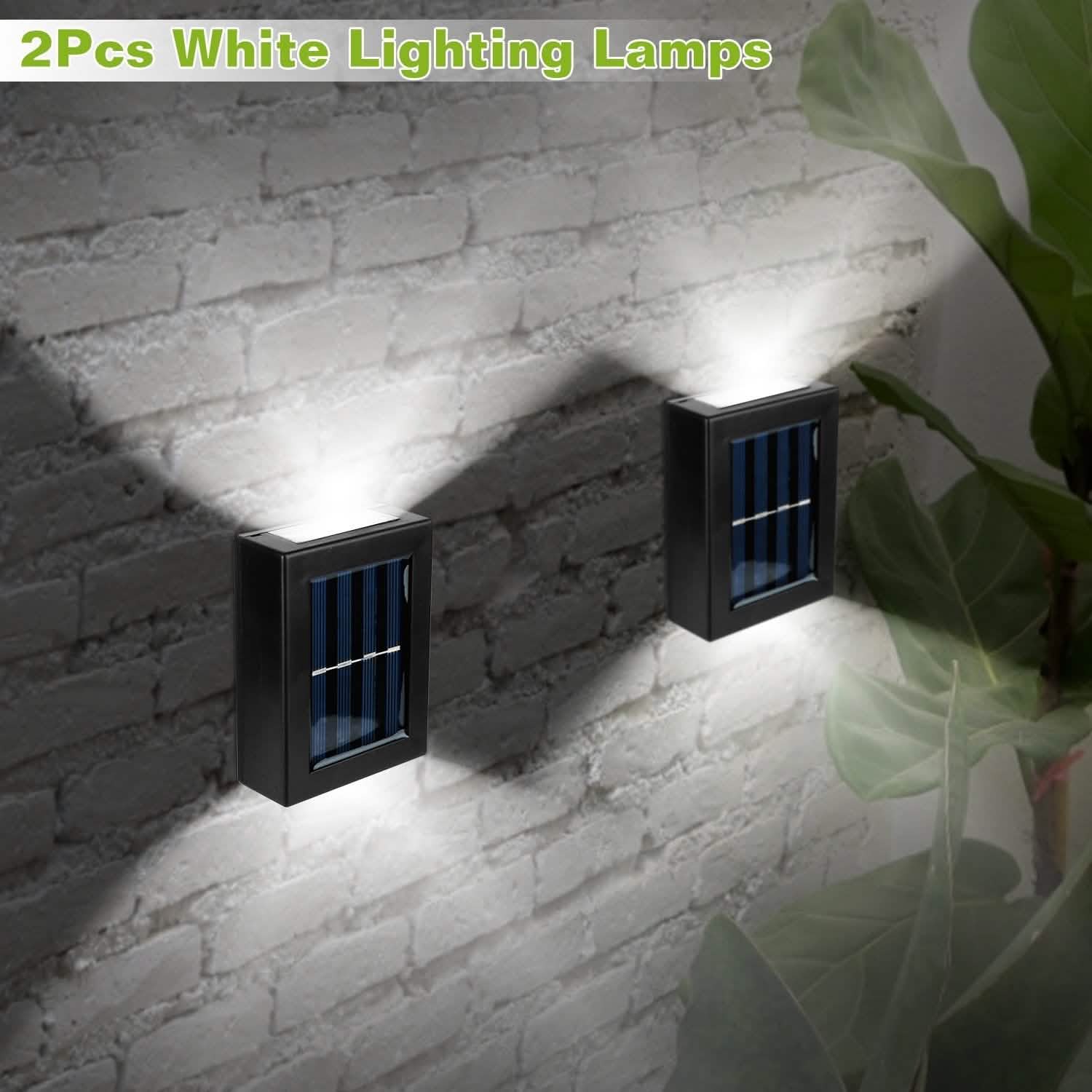 Lot de 2 : Lampes solaires d'extérieur pour terrasse