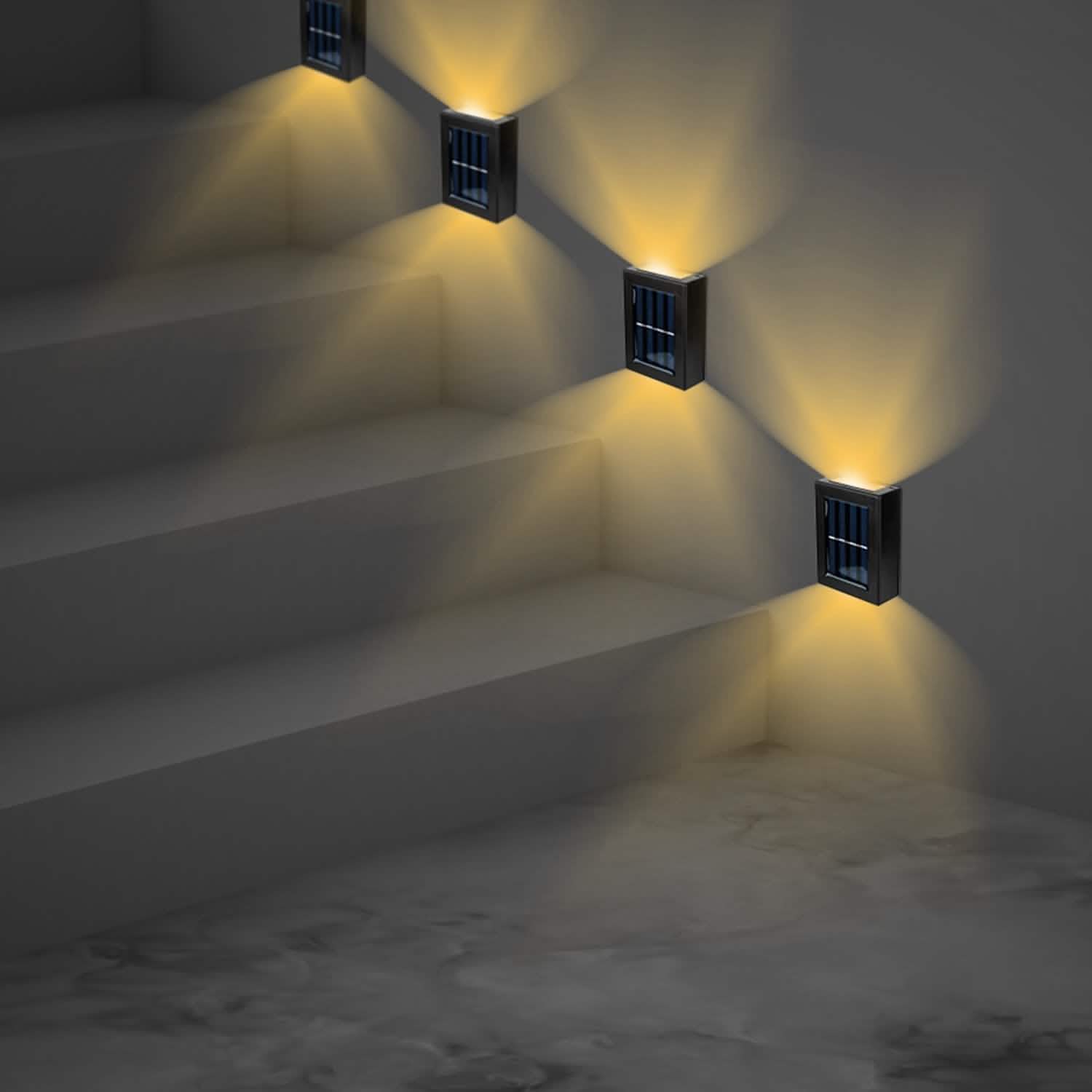 Lot de 2 : Lampes solaires d'extérieur pour terrasse