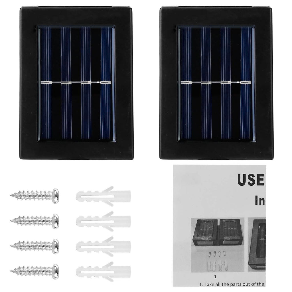 Lot de 2 : Lampes solaires d'extérieur pour terrasse