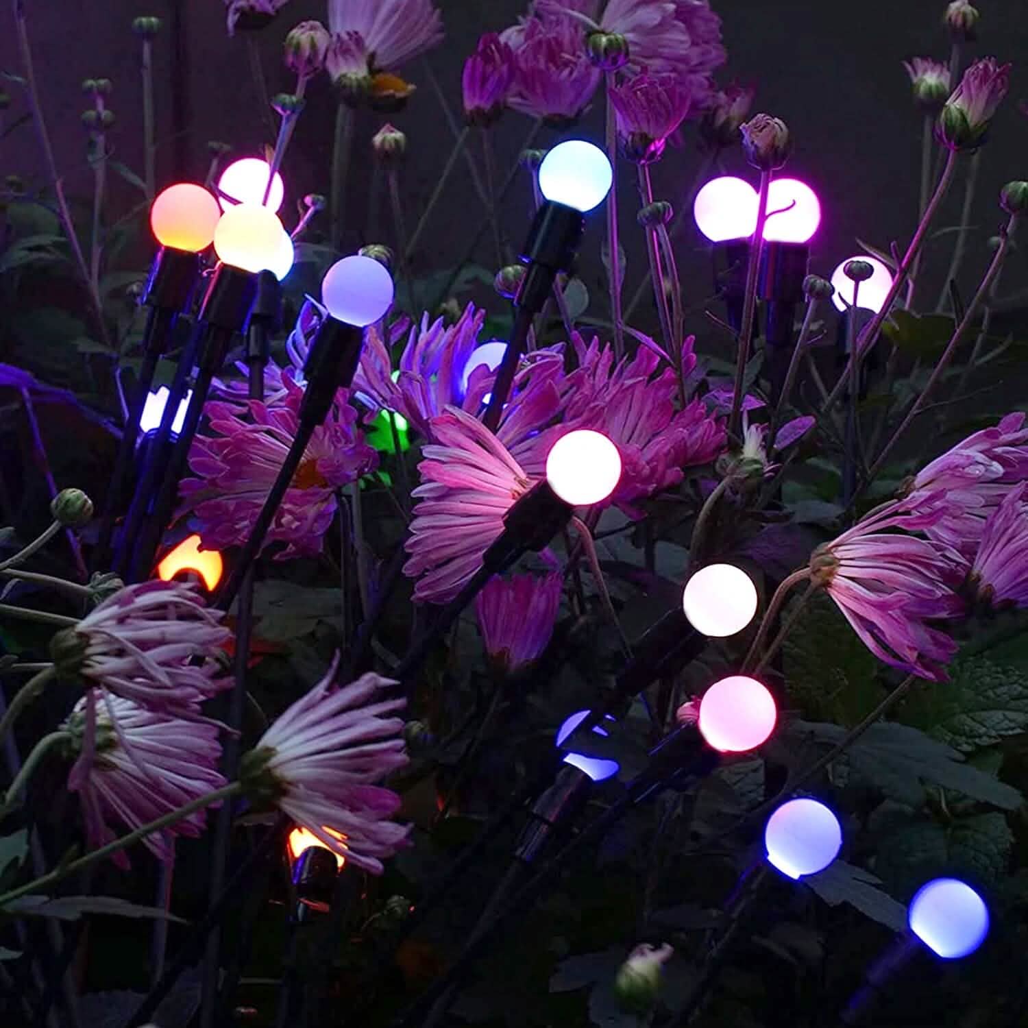 Lot de 2 : Lampes solaires décoratives oscillantes pour allée, modèle Luciole