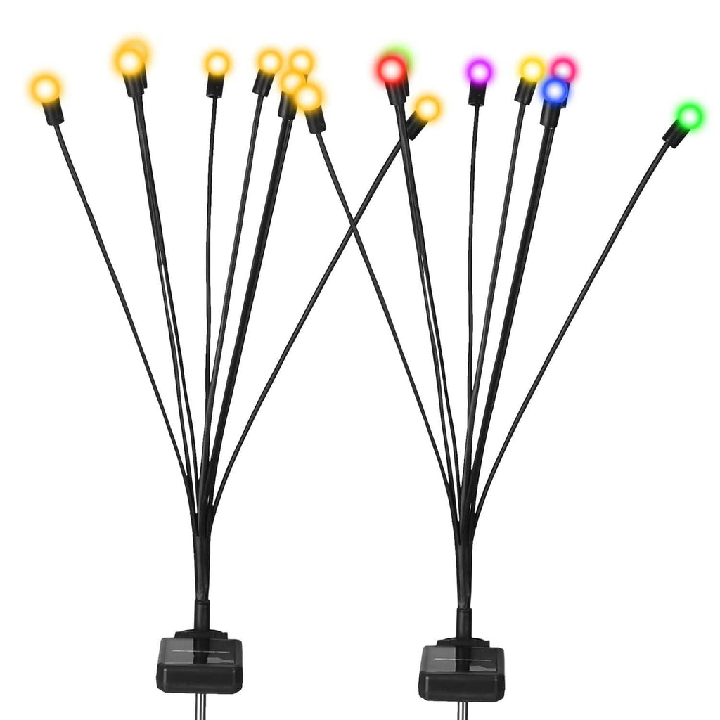Lot de 2 : Lampes solaires décoratives oscillantes pour allée, modèle Luciole
