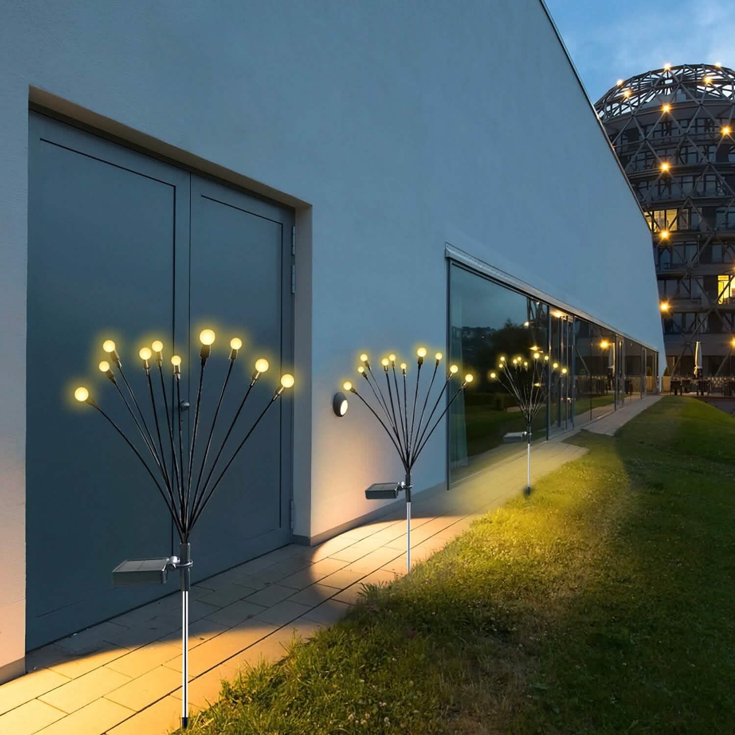Lot de 2 : Lampes solaires décoratives oscillantes pour allée, modèle Luciole