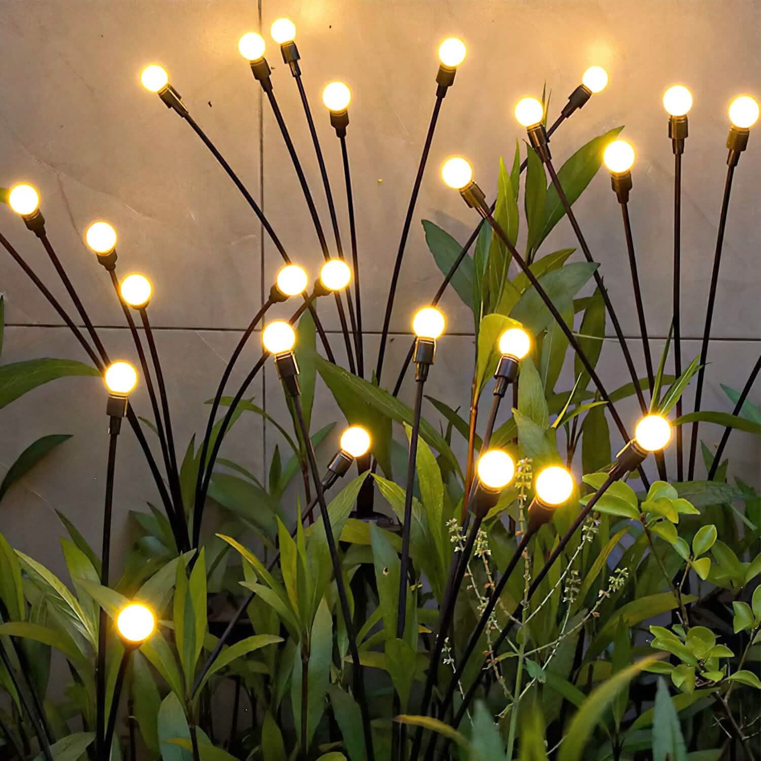Lot de 2 : Lampes solaires décoratives oscillantes pour allée, modèle Luciole