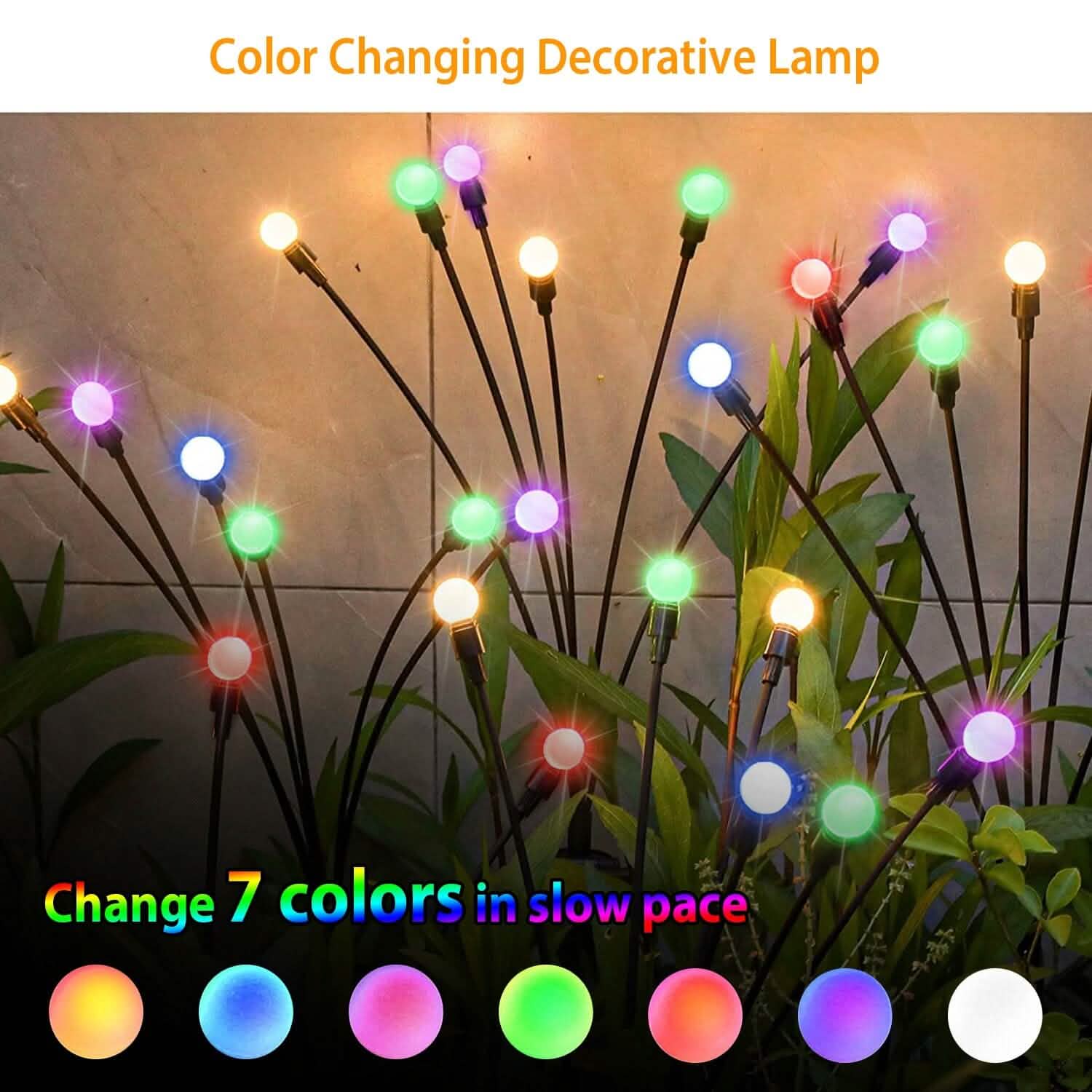 Lot de 2 : Lampes solaires décoratives oscillantes pour allée, modèle Luciole