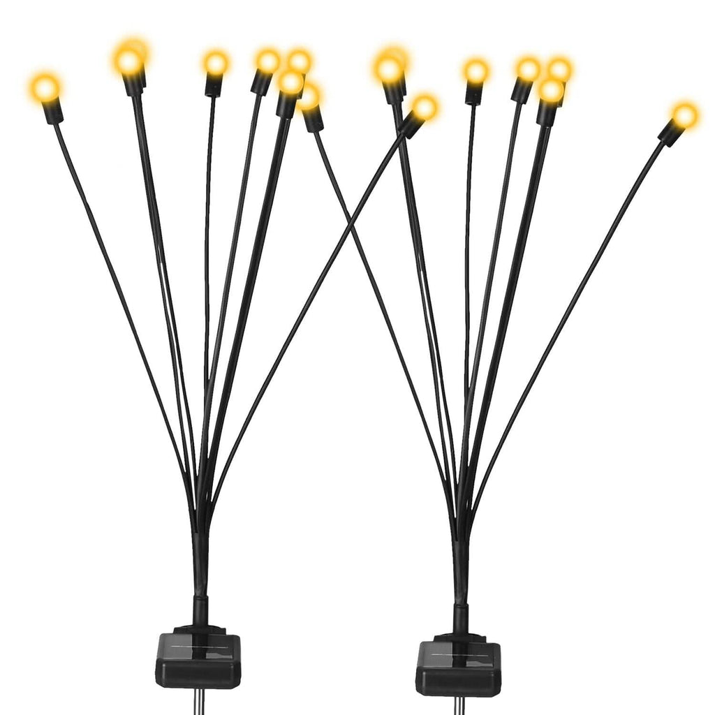 Lot de 2 : Lampes solaires décoratives oscillantes pour allée, modèle Luciole