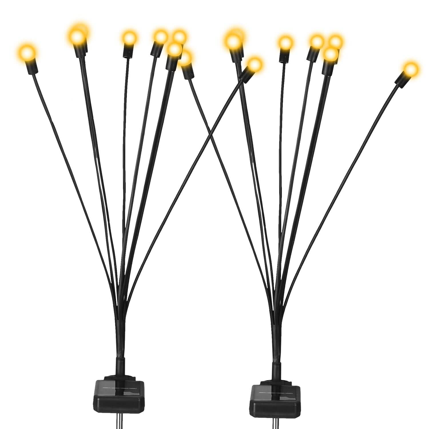 Lot de 2 : Lampes solaires décoratives oscillantes pour allée, modèle Luciole