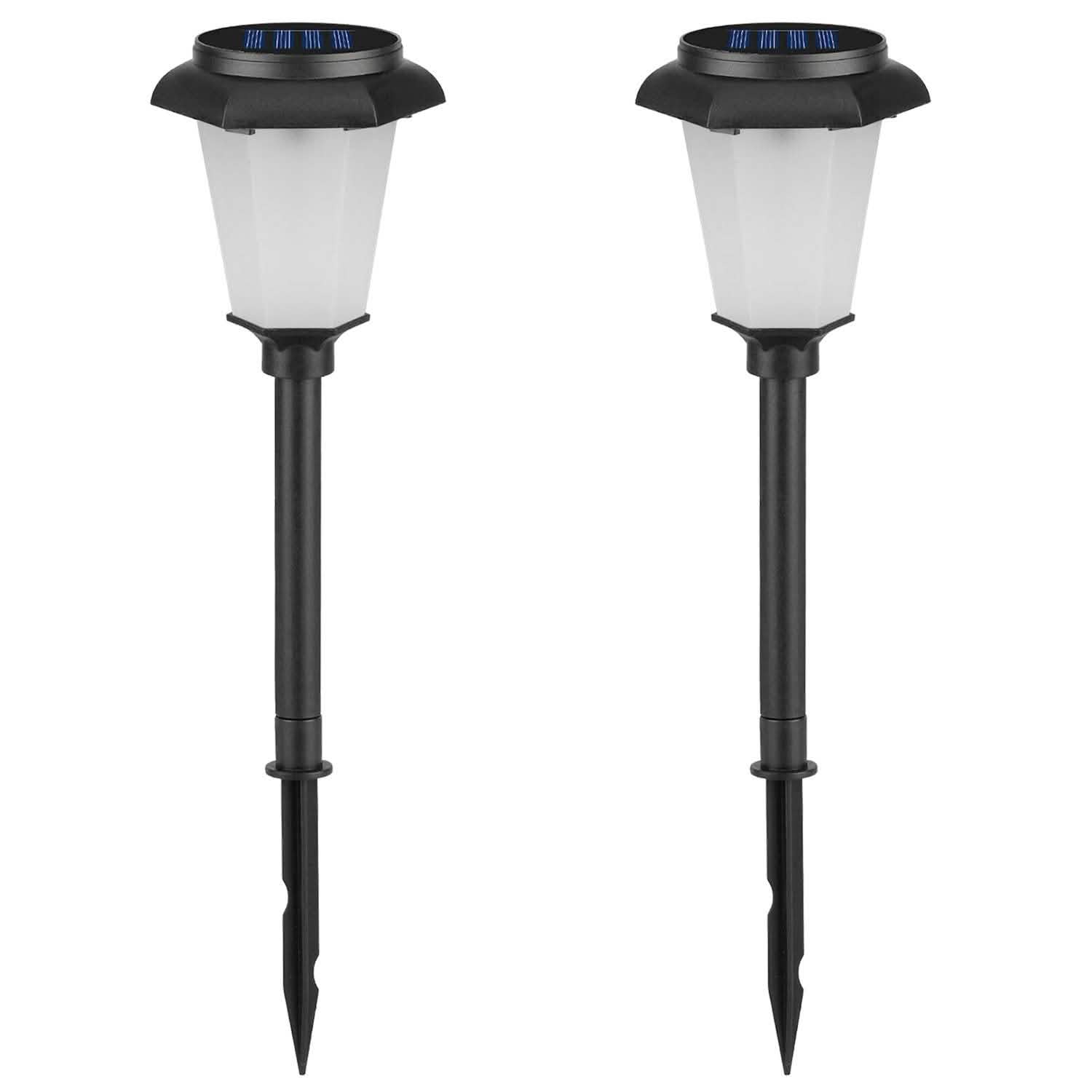 Lot de 2 : Torches solaires à flamme vacillante