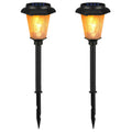 Lot de 2 : Torches solaires à flamme vacillante