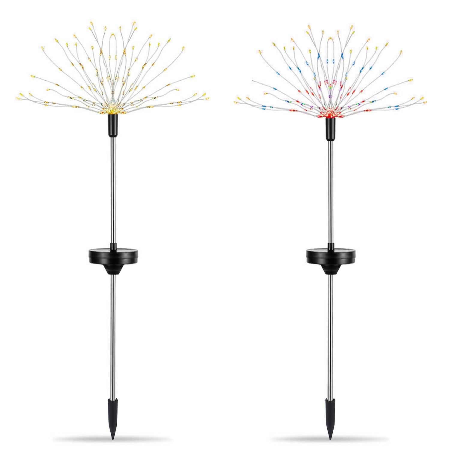 Lot de 2 : Lampes de jardin Starburst solaires
