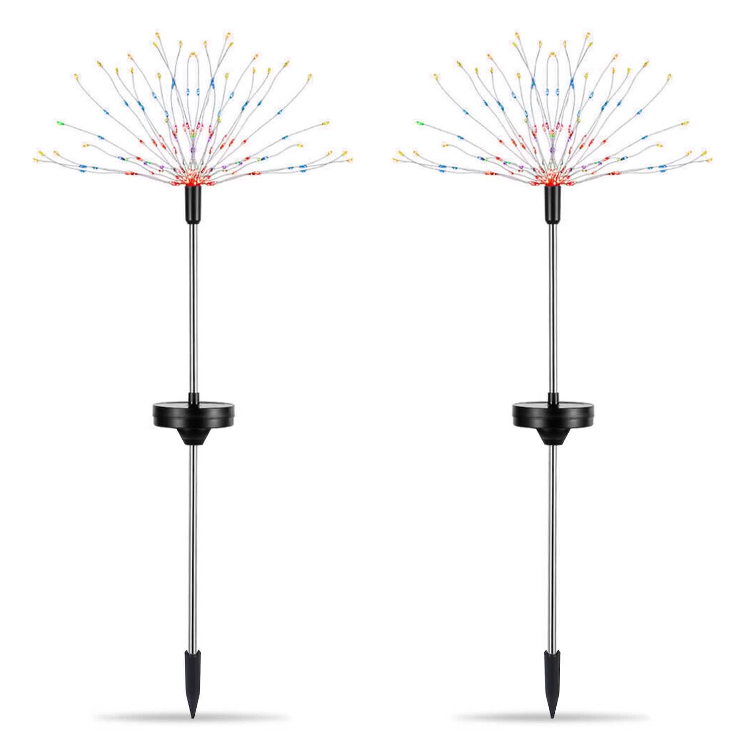 Lot de 2 : Lampes de jardin Starburst solaires