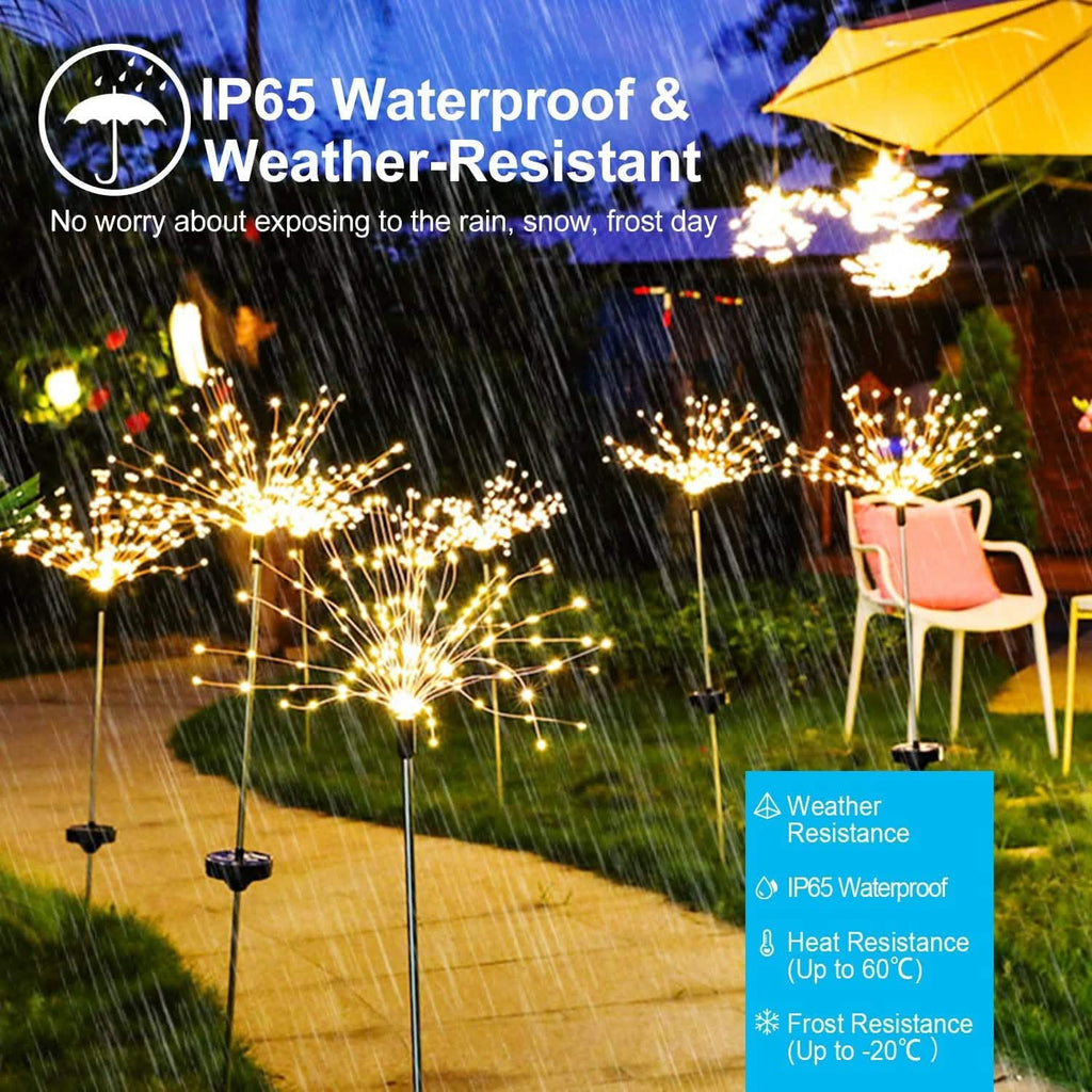 Lot de 2 : Lampes de jardin Starburst solaires