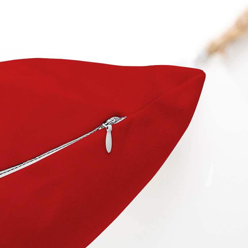 Lot de 2 : Taies d'oreiller unies carrées simples