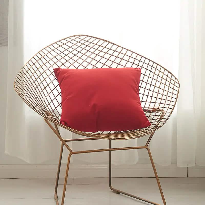 Lot de 2 : Taies d'oreiller unies carrées simples