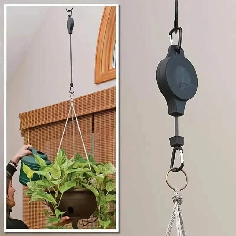 Lot de 2 : Crochets de levage télescopiques pour pots de jardin