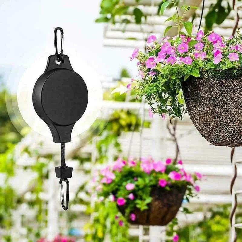 Lot de 2 : Crochets de levage télescopiques pour pots de jardin