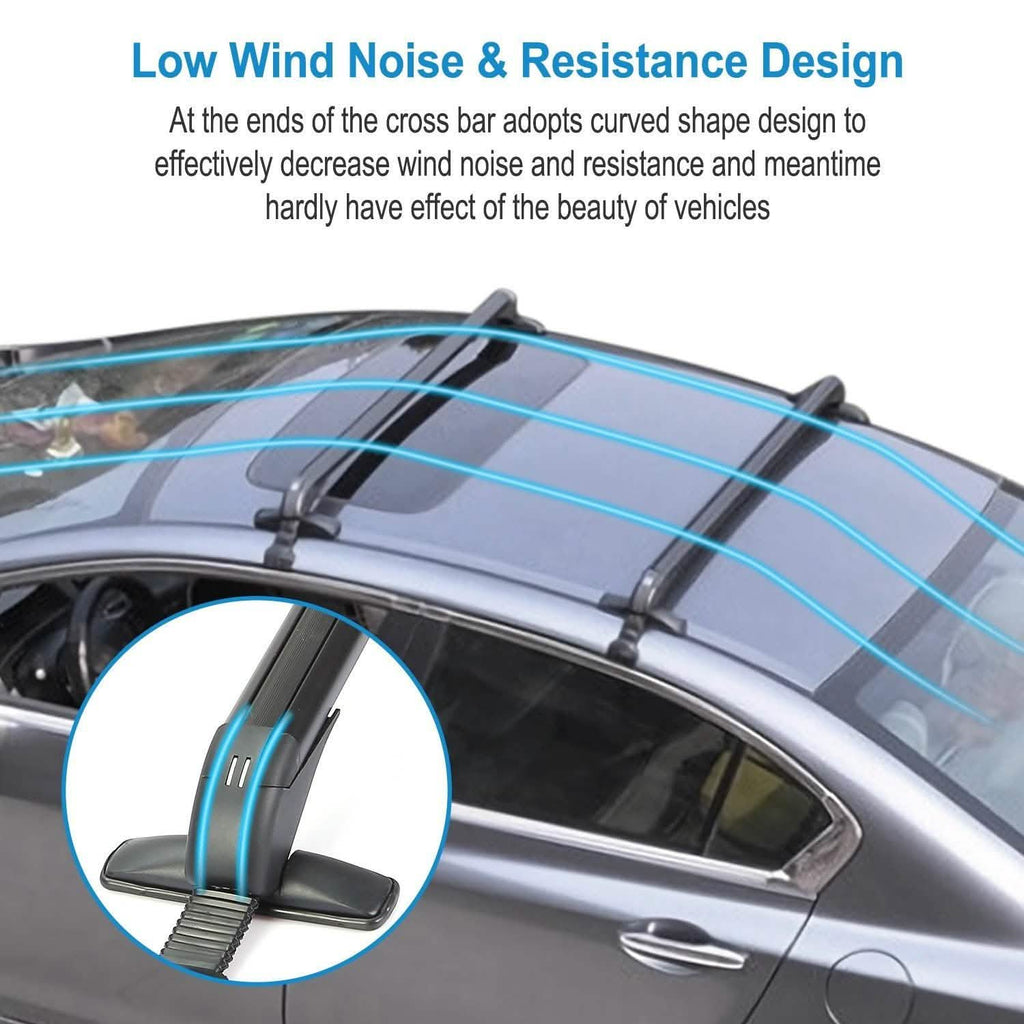 Ensemble de 2 barres de toit universelles de 110 cm/43 pouces pour voiture