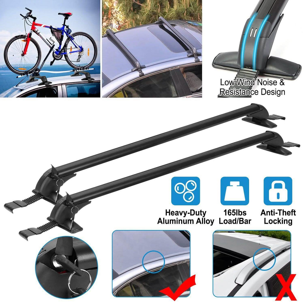 Ensemble de 2 barres de toit universelles de 110 cm/43 pouces pour voiture