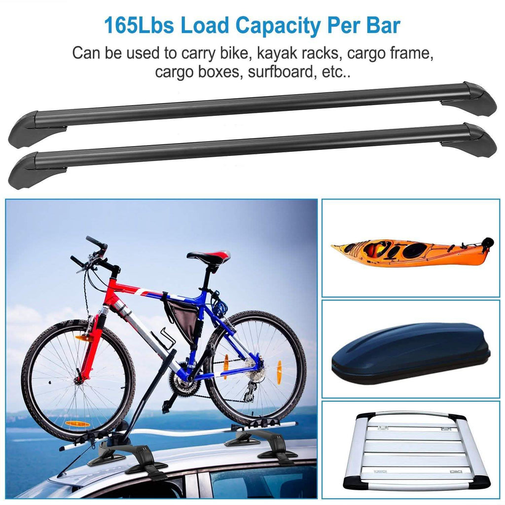 Ensemble de 2 barres de toit universelles de 110 cm/43 pouces pour voiture