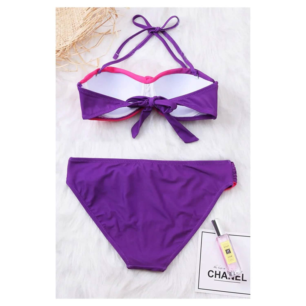 Ensemble 2 pièces : Maillot de bain bikini tie-dye pour femme