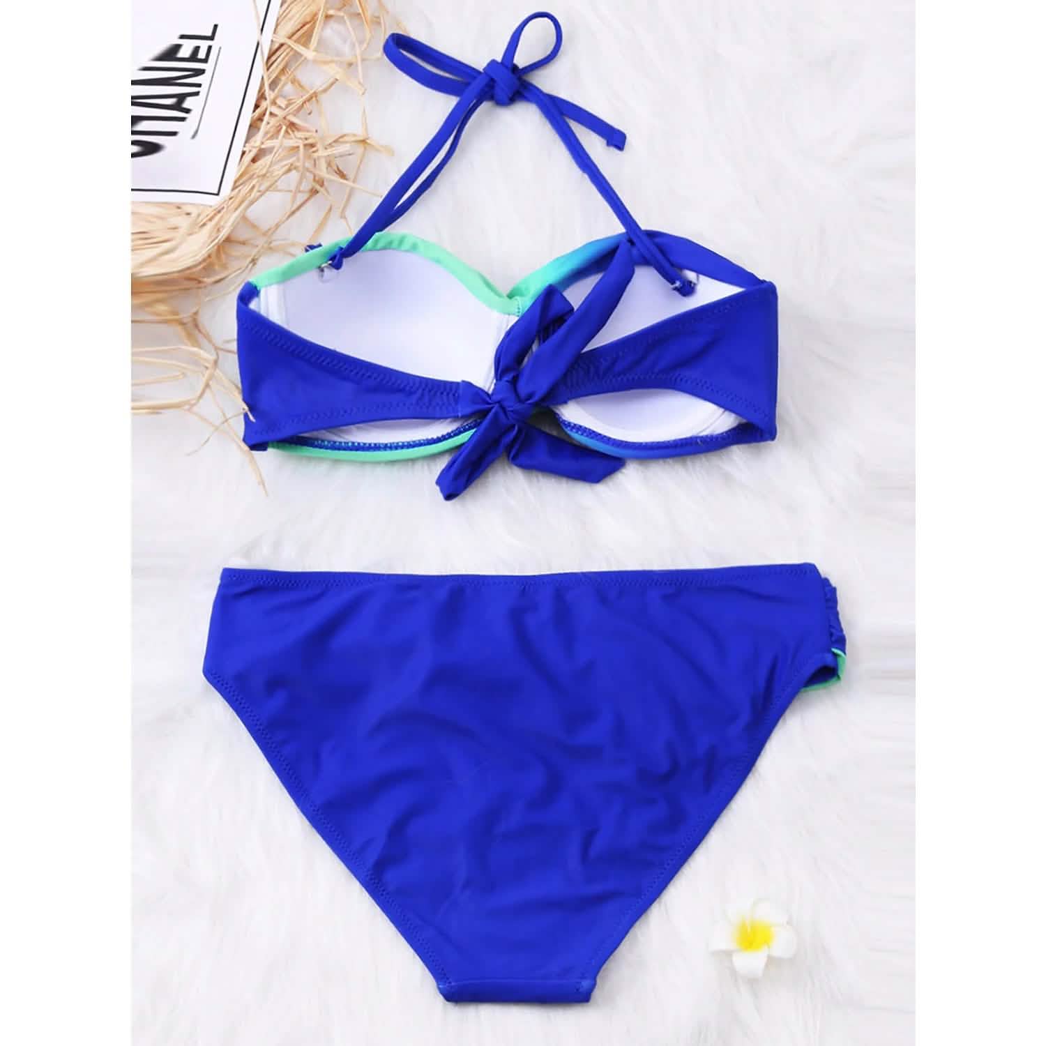 Ensemble 2 pièces : Maillot de bain bikini tie-dye pour femme