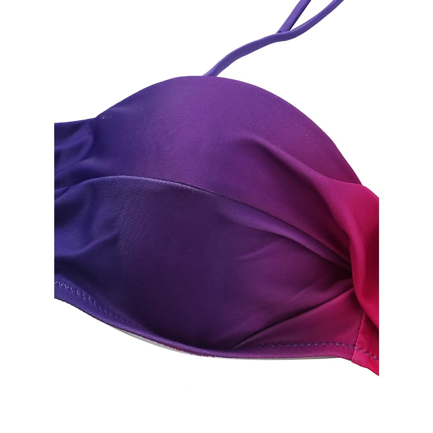 Ensemble 2 pièces : Maillot de bain bikini tie-dye pour femme