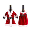 Lot de 2 housses de bouteille de vin de Noël avec décorations de joyeux Noël
