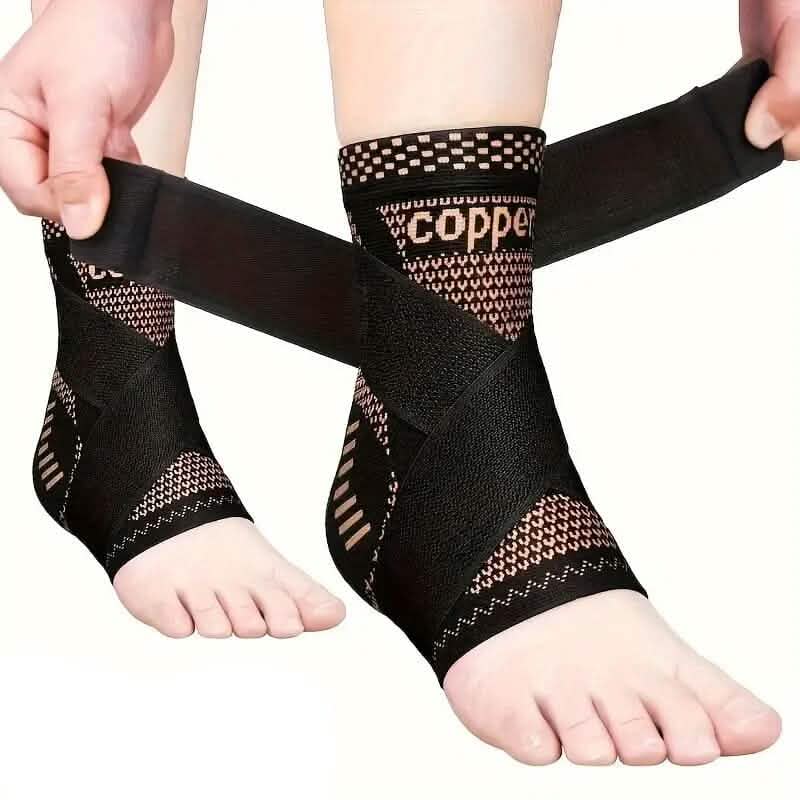 2 pièces : Protecteurs de cheville à compression ajustables en cuivre