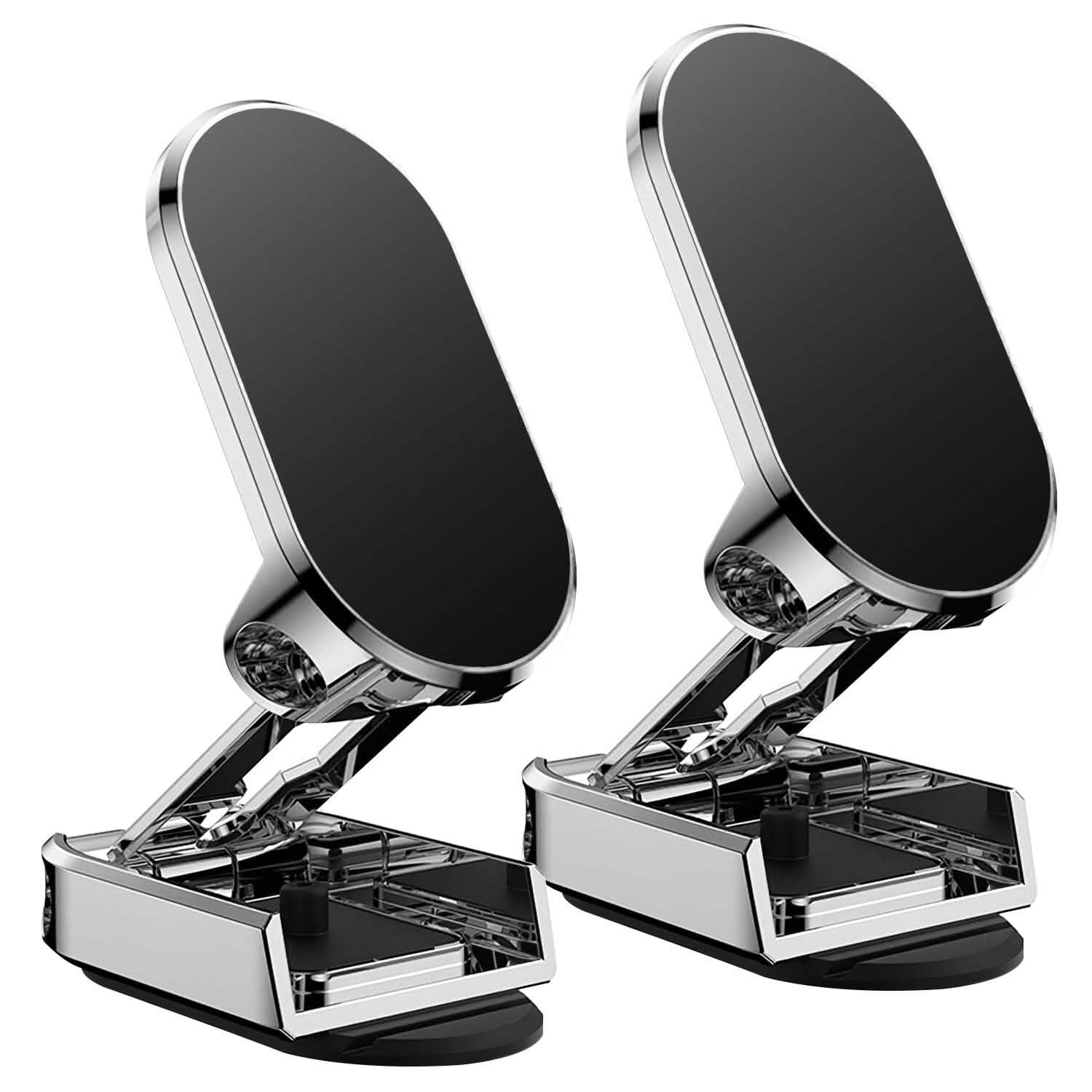 Lot de 2 supports de téléphone de voiture magnétiques pliables