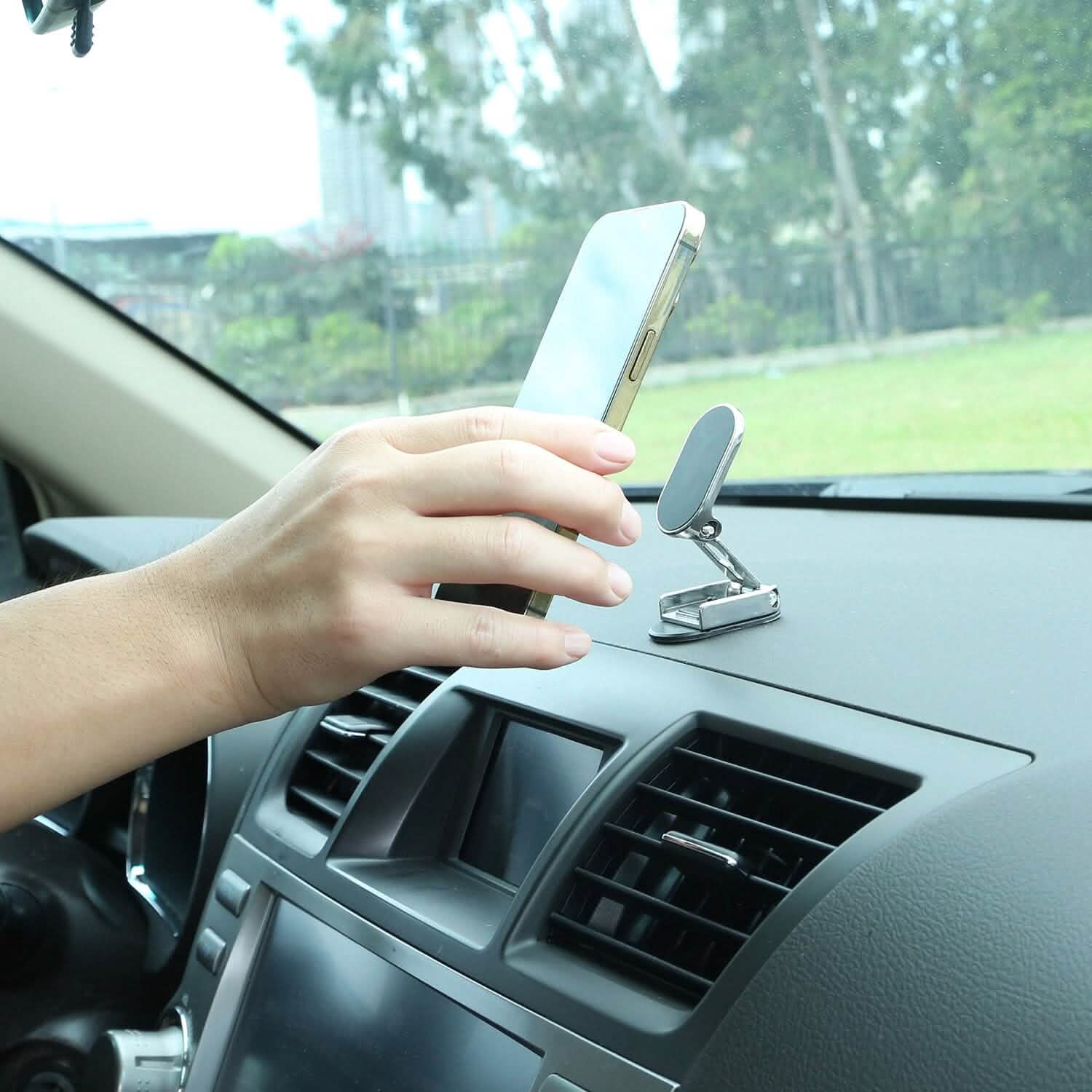 Lot de 2 supports de téléphone de voiture magnétiques pliables
