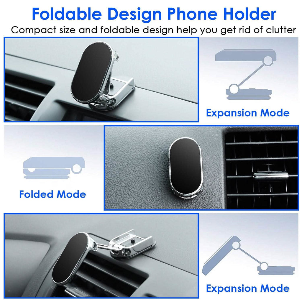 Lot de 2 supports de téléphone de voiture magnétiques pliables