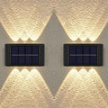 Lot de 2 appliques murales solaires étanches à LED pour extérieur