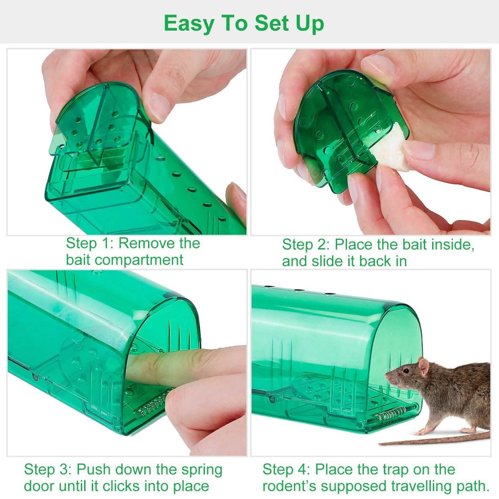2 Pièces : Piège à Souris Humain Réutilisable
