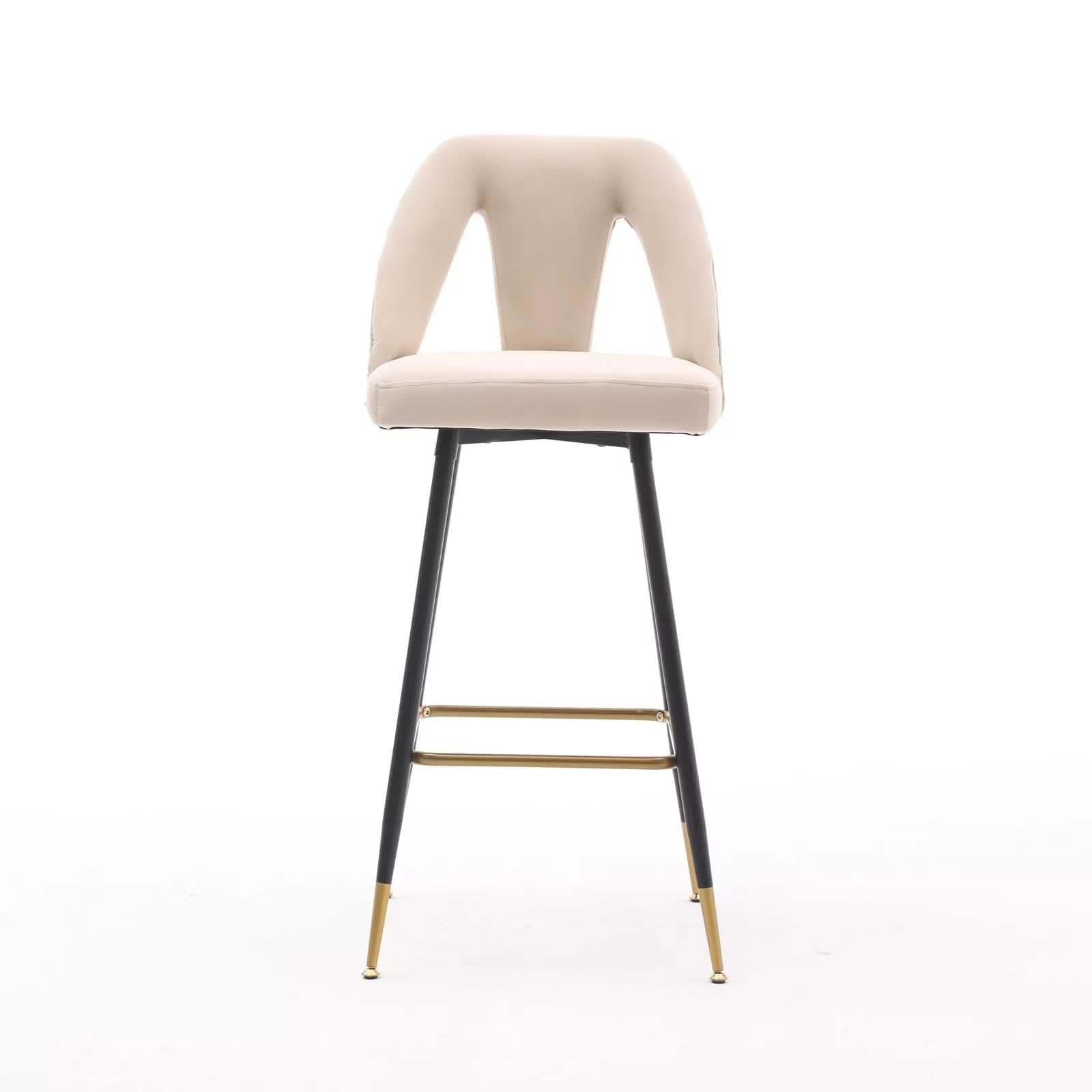 Ensemble 2 pièces : Tabouret de bar contemporain rembourré