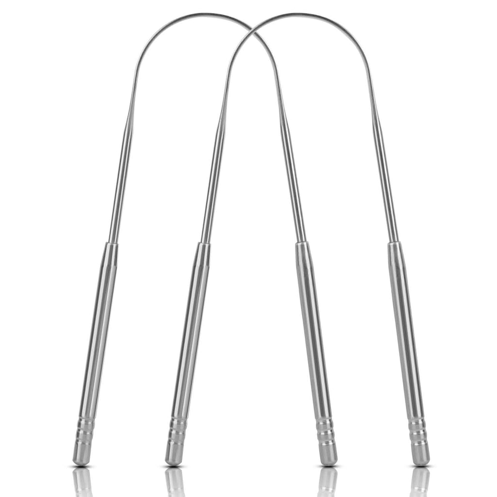 Lot de 2 : Nettoyeurs de langue en acier inoxydable