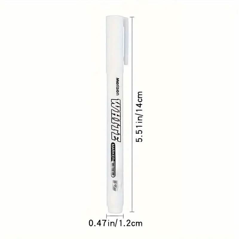 Lot de 2 stylos marqueurs blancs à peinture à l'alcool, gras, imperméables, pour pneus et graffitis
