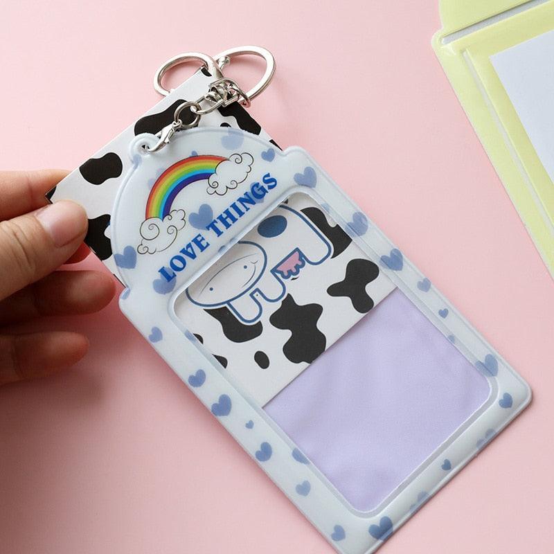 2 pochettes porte-cartes colorées pour mini-autocollants photo et cartes de visite, pour photos 3 pouces (6,35 x 9 cm) avec porte-clés, cadeaux pour la Saint-Valentin