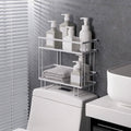 Étagère de rangement à 2 niveaux au-dessus des toilettes