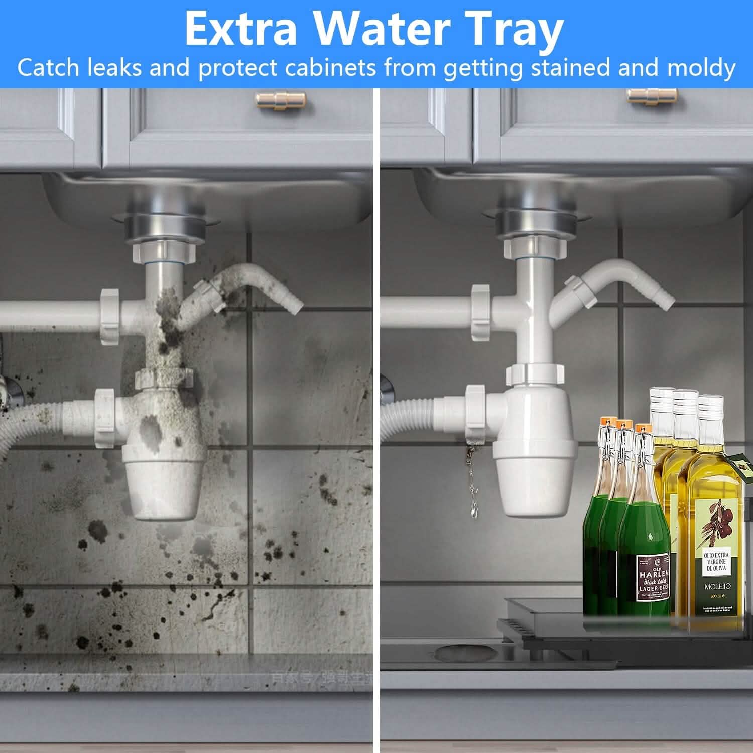 Organisateur coulissant à 2 niveaux sous l'évier