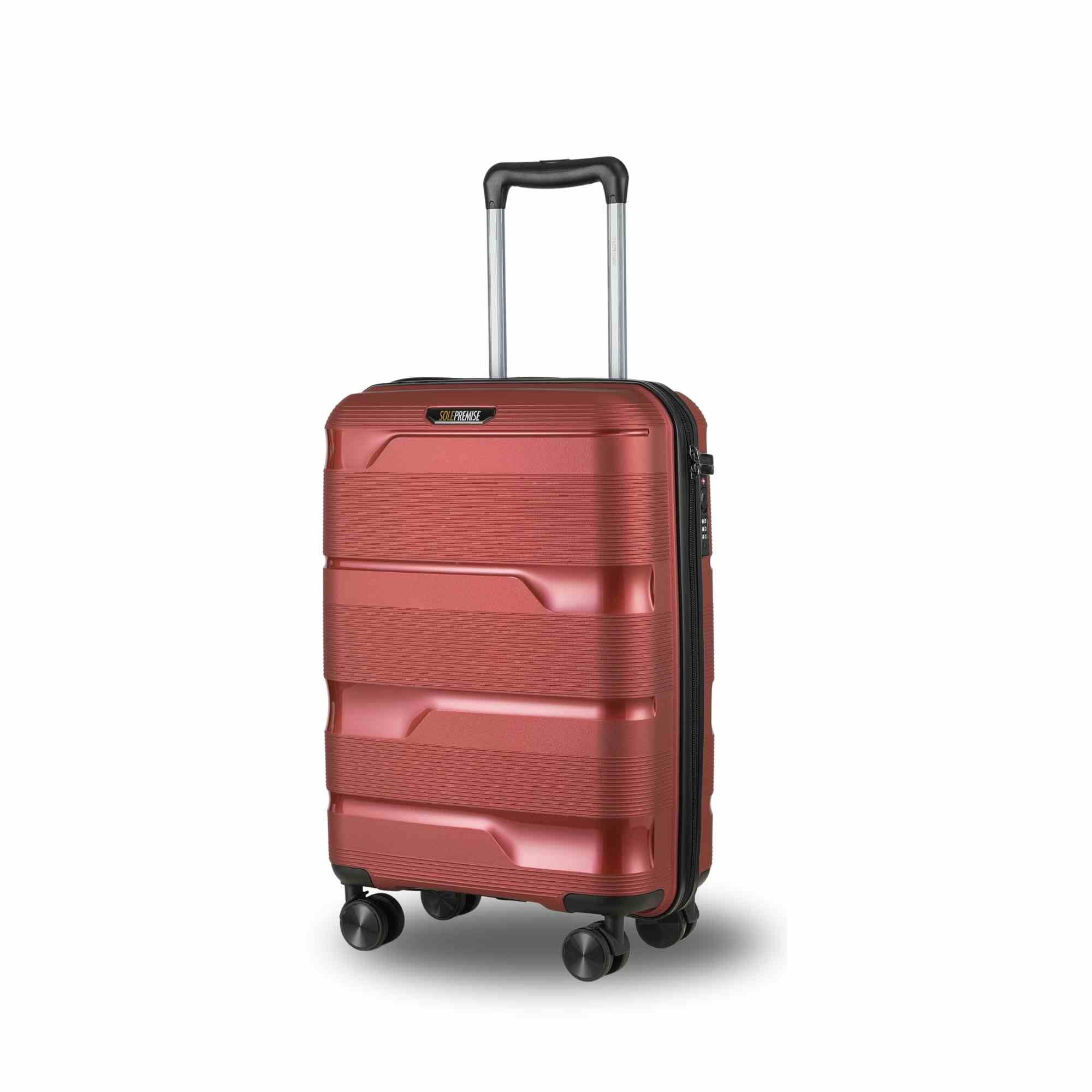 Bagage à roulettes rigide de 20 pouces rouge