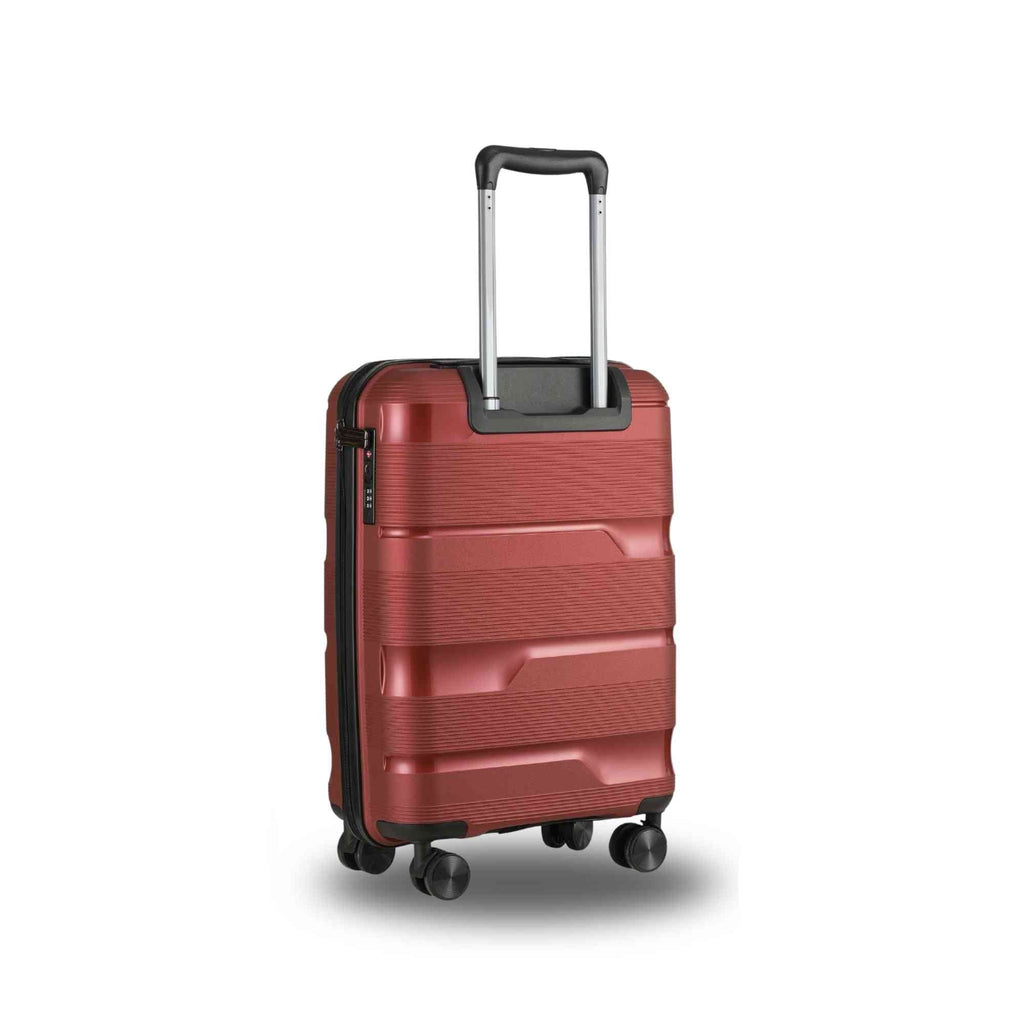 Bagage à roulettes rigide de 20 pouces rouge